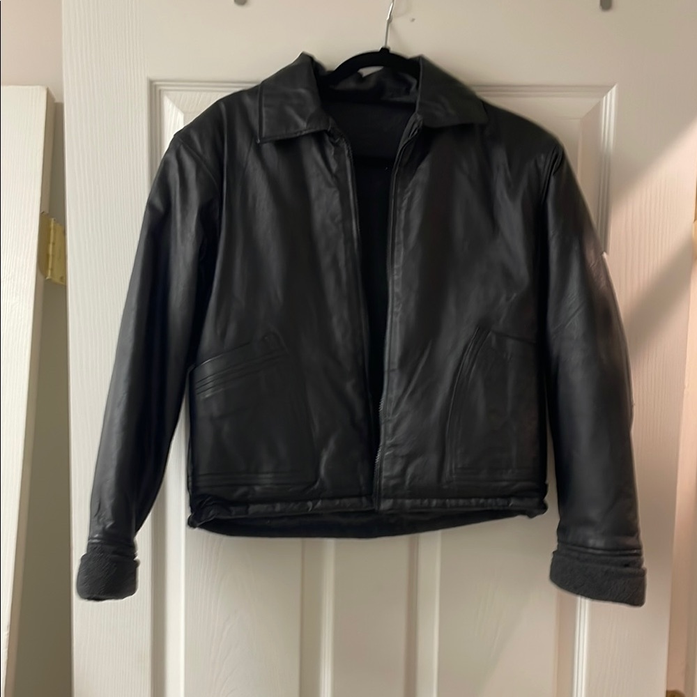 Men's Black Leather Jacket
